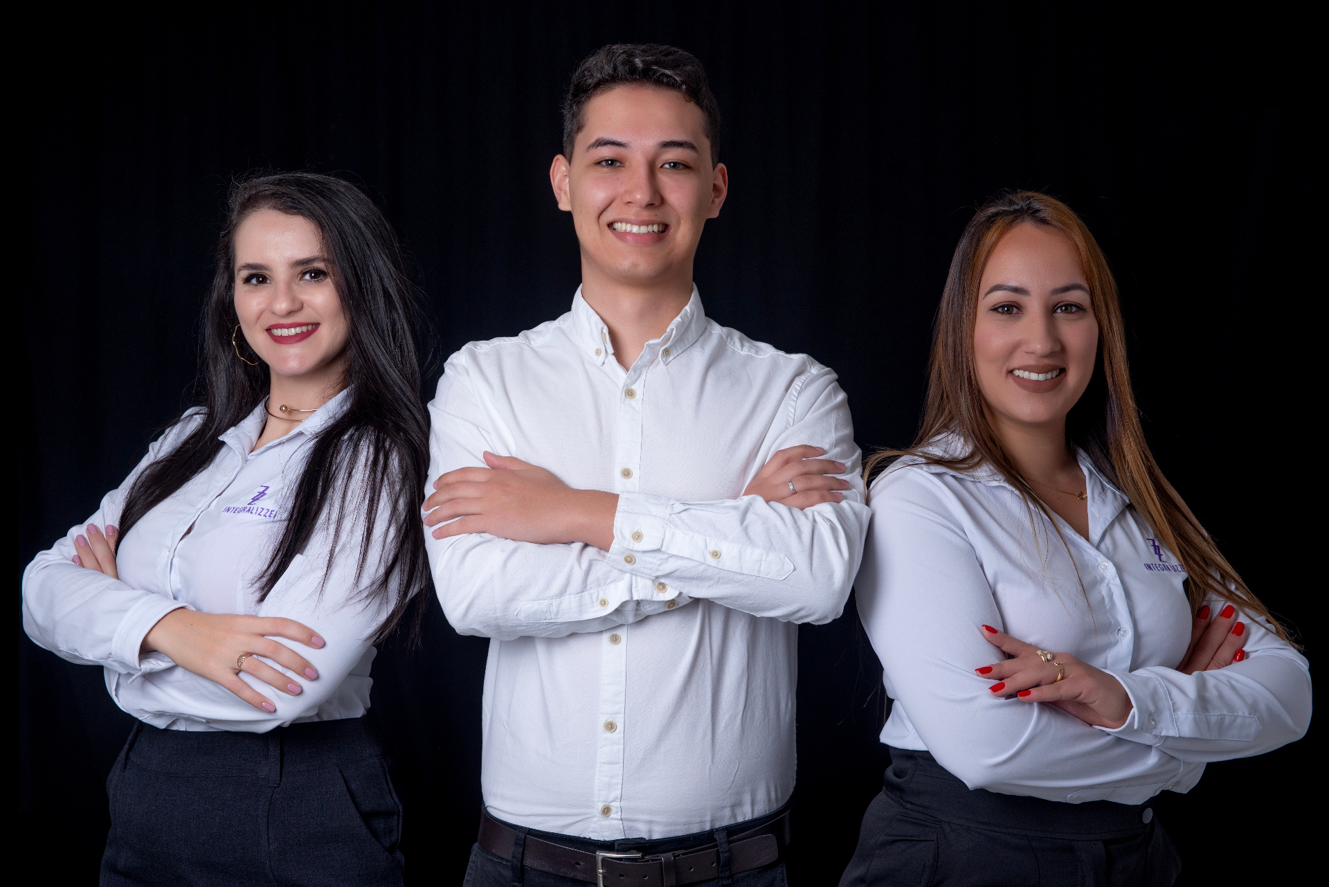 Equipe Integralizzei: Claudine, Talison e Ana, contadores responsáveis pelo escritório